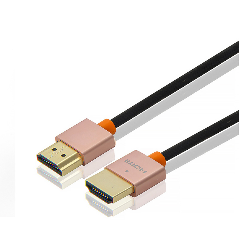 HDMI A-A細線 鋁殼不帶IC-黑色注塑細線